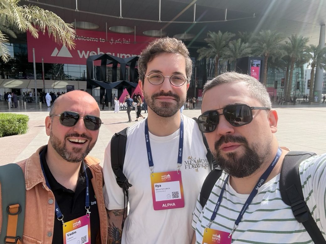 Vadim Galeev, Ilya Mescheryakov and Roman Razinkov at Web Summit Qatar 2026